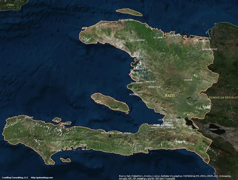 google haiti map satellite